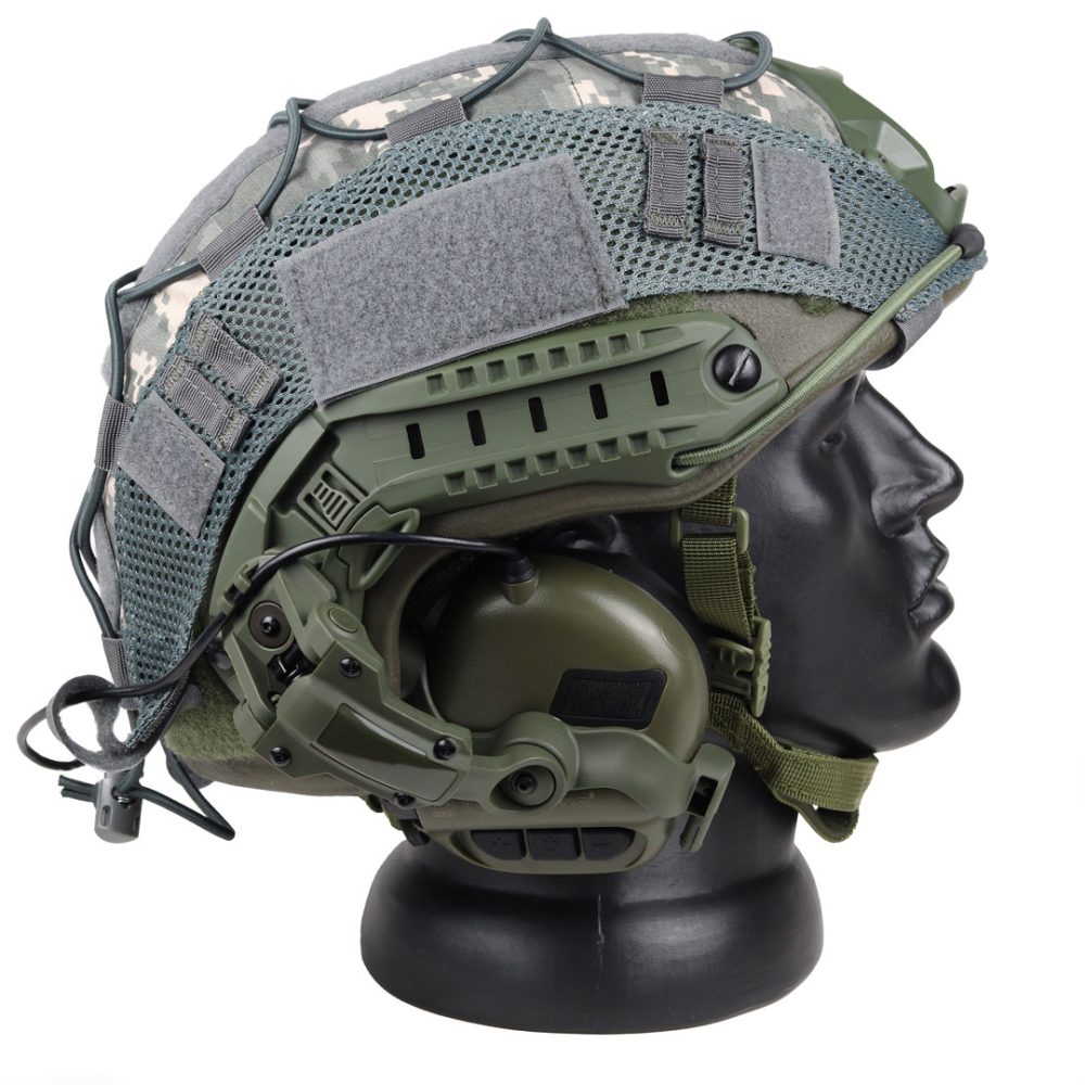 Комплект каска баллистическая FAST NIJ 0106.01 IIIA. 44 наушники Earmor M31